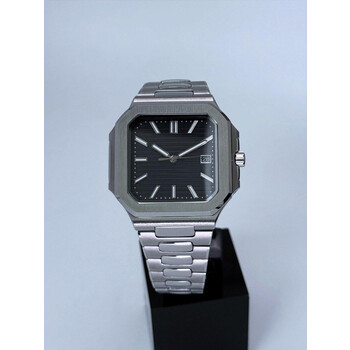 Custom Seiko Mod • No Logo Black Cubitus Automatic • 44mm